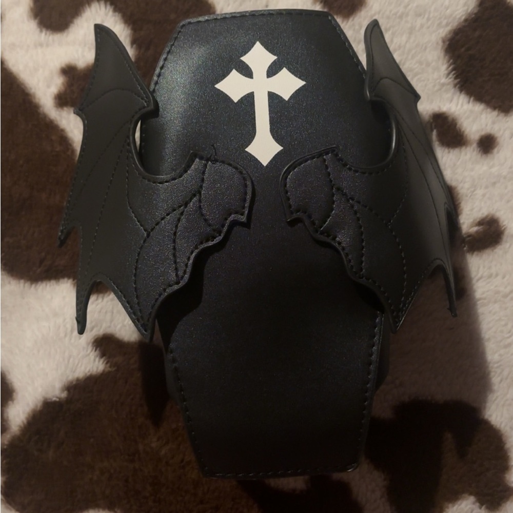 Black Gothic Arm Guard with Cross Design